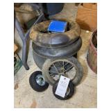 GROUP INCLUDING MISC WHEELS, INNERTUBES