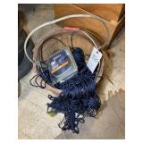 BASKET WITH ROPE, CHAIN, WINCH STRAP