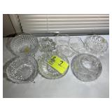 GROUP OF GLASS CANDY DISHES