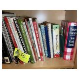 SECOND SHELF OF COOK BOOKS