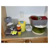 GROUP OF PLASTIC STORAGE CONTAINERS