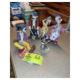 GROUP OF CLOWN FIGURINES