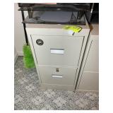 TWO DRAWER METAL FILING CABINET