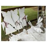 GROUP OF DECORATIVE PLYWOOD CUTOUTS, ANGLES,  BUNN