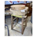 WOOD STOOL AND WOOD BLOCKS