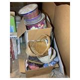 GROUP OF TINS AND BASKETS