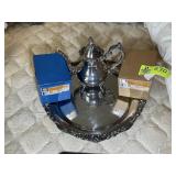 ONIDA HEIRLOOM VENETIAN SCROLL SILVER PLATED TEA S