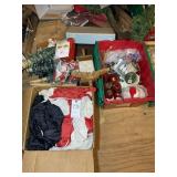GROUP OF CHRISTMAS DECOR, 12 FOOT INFLATABLE SAMTA