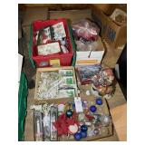GROUP OF CHRISTMAS DECORATIONS, ORNAMENTS, LIGHTS,