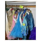 GROUP OF ADULT CLOWN COSTUMES, MOST HAND MADE, LEF
