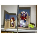 TWO NUTCRACKER VILLAGE CLOWN THEMED NUTCRACKERS