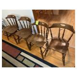 GROUP OF 4 ROCKINGHAM STRAIGHT BACK DINING CHAIRS,