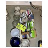 GROUP OF JARS, LIDS