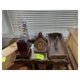 GROUP OF WOODEN ITEMS, COASTER, NIT TRAY, GALILEO