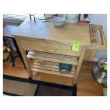 SMALL ROLLING KITCHEN ISLAND, 22 IN X 38 IN X 34 I