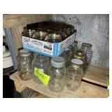 GROUP OF CANNING JARS, PINTS, QUARTS, JELLY JARS