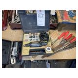 GROUP OF MISC TOOLS, CHAIN SAW SHARPENER, JC PENNY
