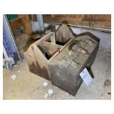 TWO TOOL BOXES, ONE WOODEN, ONE METAL