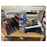 LARGE GROUP OF OFFICE SUPPLIES, ORGANIZER TRAYS, H