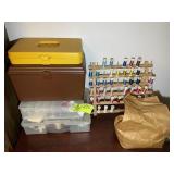 LARGE GROUP OF SEWING BOXES AND THREADS