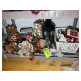 BOTTOM SHELF, CHRISTMAS FIGURINES, ETC