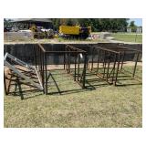 Group of galvanized angle iron and tube steel