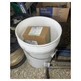 BUCKET WITH MISC CONTENTS, ELECTRICAL ITEMS, ROMEX