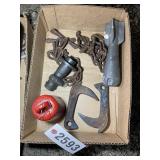 MISC GROUP INCLUDING HORSE HOBBLE, VINTAGE NAVY DU