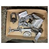 BOX WITH MISC CLAMPS
