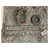 GROUP OF BRASS SHIP RELATED ITEMS, PORT WINDOW, 11
