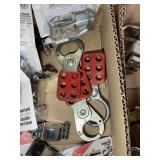 GROUP OF CABINET AND DRAWER LOCKS, LOCK OUT RINGS