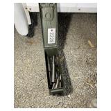 METAL AMMO CAN WITH CONTENTS, MISC MORSE TAPER ADA