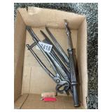 GROUP OF METAL WORKING TOOLS AND VINTAGE NAIL PULL