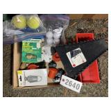 BOX WITH MISC CONTENTS INCLUDING WRENCH HOLDERS, P