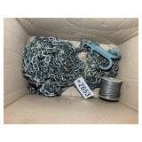 GROUP OF MISC CHAIN AND DRAG HOOK