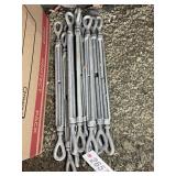 GROUP OF LARGE TURNBUCKLES APPROX 20 IN LONG