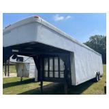 2004 24ft Trakker race style gooseneck trailer, 8f