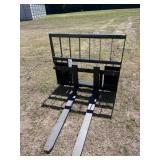 New Unused 2026 Mower King Skid Steer forks.
