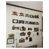 Group of trophy plaques, train themed