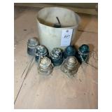 Group of vintage glass insulators