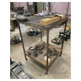 METAL ROLLING CART MARKED "RCA - IT PAYS TO SAY RC