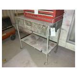 METAL ROLLING TABLE, 33" X 18" X 34"