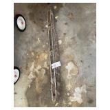 Walking stick and 4 foot wooden level