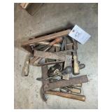 GROUP OF VINTAGE TOOLS INCLUDING TAPE MEASURE, DRI