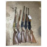 GROUP OF BB GUNS, ROUGH CONDITION, 5 TOTAL, INCLUD