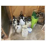 GROUP OF PUMP SPRAYERS AND PARTIAL CONTAINERS OF C