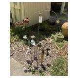 Group of decorative metal yard art
