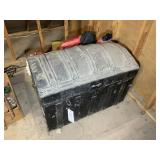 Vintage wood and metal trunk 35" x 19" x 28"