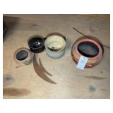 Group of pottery style pots, 4 inches tall to 7 in