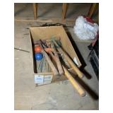 Group of croquet mallets